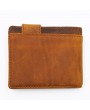 Vintage Genuine Leather 11 Card Slots Trifold Short Wallet For Men