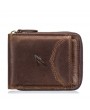 Genuine Leather Retro Multifunction Wallet Casual Coin Zipper Bags For Men