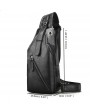 Outdoor Shoulder USB Charging Port Chest Bag Sling Bag Travel Daypack Crossbody Bag For Men