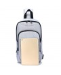 Large Capacity Business Casual USB Charging Port Sling Bag Chest Bag Crossbody Bag For Men