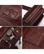 Men Genuine Leather Vintage Messenger Bag Casual Shoulder Bag Wasit Bag