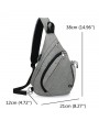 Multi Pocket Dacron Chest Bag Casual USB Socket Crossbody Bag Sling Bag For Women Men