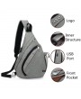 Multi Pocket Dacron Chest Bag Casual USB Socket Crossbody Bag Sling Bag For Women Men