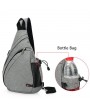 Multi Pocket Dacron Chest Bag Casual USB Socket Crossbody Bag Sling Bag For Women Men