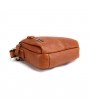 Men Vintage Genuine Leather Solid Crossbody Bag Shoulder Bag