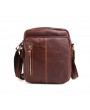 Men Vintage Genuine Leather Solid Crossbody Bag Shoulder Bag