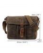 Vintage Canvas Genuine Leather Waterproof Shoulder Bag Messenger Bag Crossbody Bag For Men