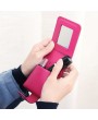 Women Mini Plain Cosmetic Bag Makeup Mirror Bag