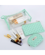 Women PVC Cosmetic Bag Three-Piece Package Crown Map Travel Wash Bag Solid Storage Bag