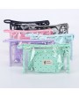 Women PVC Cosmetic Bag Three-Piece Package Crown Map Travel Wash Bag Solid Storage Bag