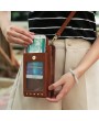 5.5inch Phone Bag PU Leather Portable Wallet Card Holder Purse