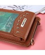 5.5inch Phone Bag PU Leather Portable Wallet Card Holder Purse