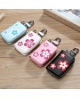 Women Floral PU Leather Car Key Holder Casual Storage Bag