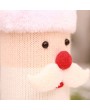 Christmas Santa Claus Knitting Red Wine Bottle Cover For Bar Xmas Snowman Bottle Bag