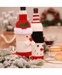 Christmas Santa Claus Knitting Red Wine Bottle Cover For Bar Xmas Snowman Bottle Bag