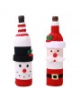 Christmas Santa Claus Knitting Red Wine Bottle Cover For Bar Xmas Snowman Bottle Bag