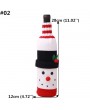 Christmas Santa Claus Knitting Red Wine Bottle Cover For Bar Xmas Snowman Bottle Bag