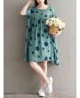 Polka Dots High Waist Vintage Short Sleeve Dresses