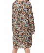 Women Floral Print Pockets Vintage Shift Dress