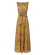 Vintage Sleeveless Floral Overhead Maxi Dress