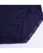 Plus Size High Waist Cotton Lace-trim Hip Lifting Panties