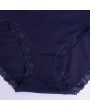 Plus Size High Waist Cotton Lace-trim Hip Lifting Panties