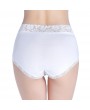 Plus Size High Waist Cotton Lace-trim Hip Lifting Panties