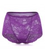 Lace-trim Flounces Hip-lifting Seamless Elastic Mid Waisted Panties