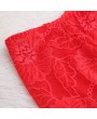 Lace-trim Flounces Hip-lifting Seamless Elastic Mid Waisted Panties