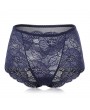 Lace-trim Flounces Hip-lifting Seamless Elastic Mid Waisted Panties