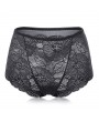 Lace-trim Flounces Hip-lifting Seamless Elastic Mid Waisted Panties