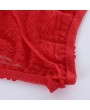 Plus Size High Waist Tummy Control Hollow Lace Panties