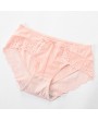 Lace-trim Seamless Cotton Crotch Low Rise Panties