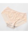 Lace-trim Seamless Cotton Crotch Low Rise Panties