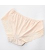 Lace-trim Seamless Cotton Crotch Low Rise Panties