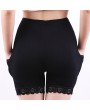 High Waisted Tummy Shaping Lace-trim Pocket Modal Boyshorts