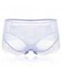 Lace Embroidered Breathable Seamfree Mid Waist Panties