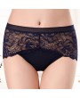 Lace Embroidered Hollow Breathable Mid Waist Panties