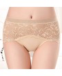 Lace Embroidered Hollow Breathable Mid Waist Panties