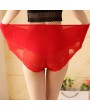 Plus Size High Waist Belly Control Breathable Lace Back Panties