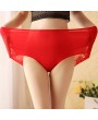 Plus Size High Waist Belly Control Breathable Lace Back Panties