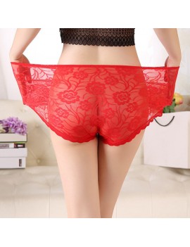 Plus Size Lace Tummy Slimming Breathable Panties For Women