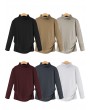 Solid Color High Neck Bottoming Long Sleeve T-Shirts