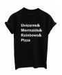 Letters Printed Solid Color Short Sleeve T-shirts