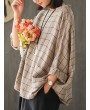 Fashion Premium Texture Plaid Loose T-shirt