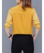 Chiffon Solid Color Long Sleeve Shirts