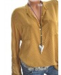 Casual Polka Dot Print Loose Long Sleeve Blouse For Women