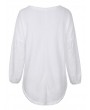 Casual Hollow Out Rib Knit Cuff Long Sleeve Knitting Sweater