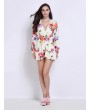 Women V-neck Long Sleeve Floral Printed Jumpsuit