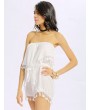 Women Casual Off Shoulder Lace-up Bandage Sleeveless Jumpsuit